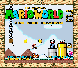 Classic Mario World 2 - The Great Alliance Title Screen